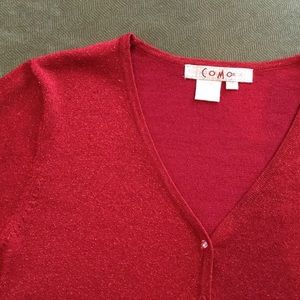 3/$30 Sparkly Red Cardigan